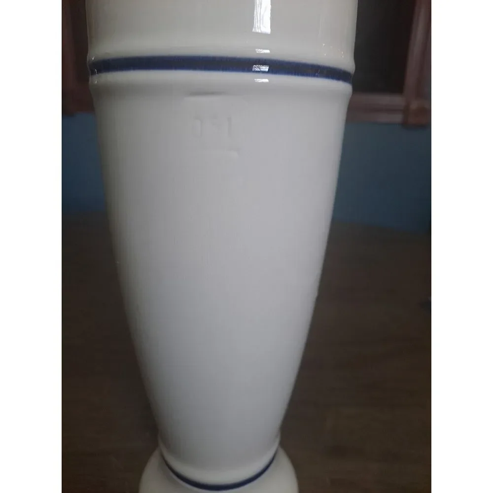 DAB Dortmunder Actien Brauerei White Ceramic Pilsner Drinking Glass 9.5